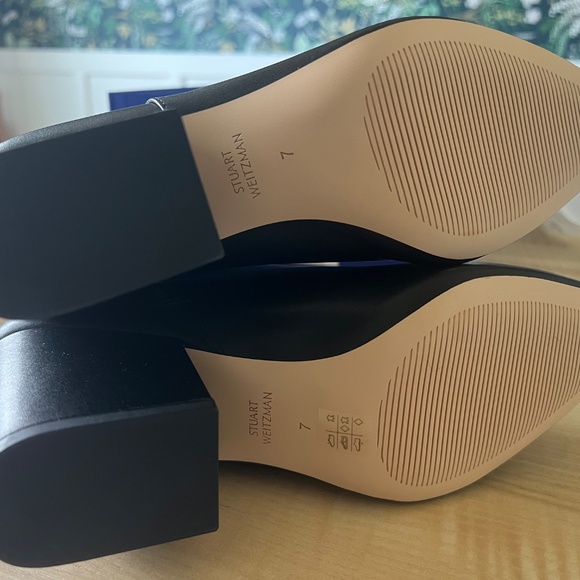 STUART WEITZMAN Avenue 75 Block Bootie Black Smooth Calf Leather - Picture 8 of 9